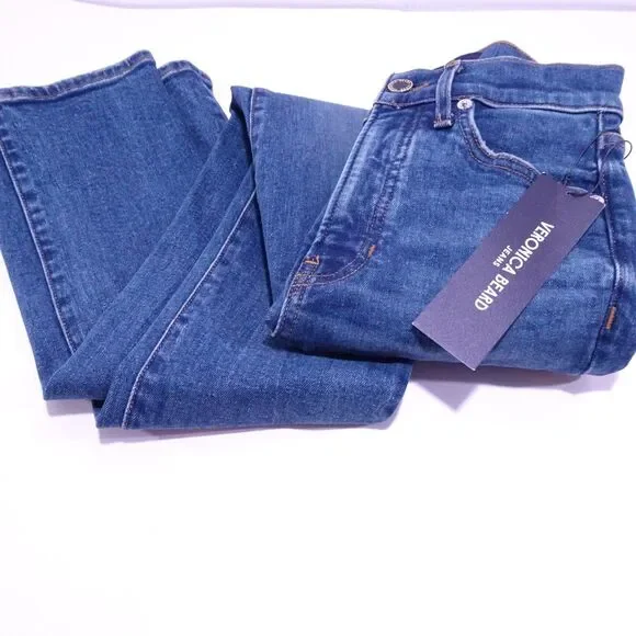 Veronica Beard Beverly High Rise Skinny Flare Jeans 25 NWT 348 Rebel Blue - Picture 4 of 16